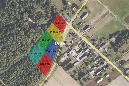 działka na sprzedaż 1478m2 działka Łaźnisko