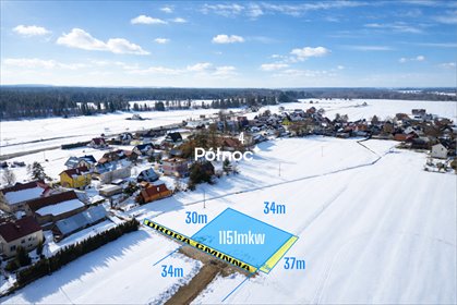 Działka budowlana 1151 m² w spokojnej okolicy Harklowej działka Harklowa