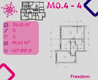 mieszkanie na sprzedaż 55m2 mieszkanie Bonin