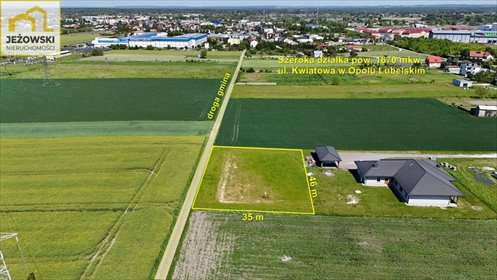 Działka 1670 m² w spokojnej okolicy z mediami działka Opole Lubelskie, Kwiatowa
