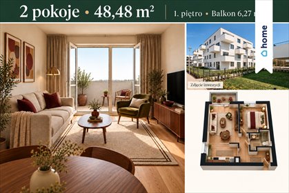 Nowoczesne 2-pokojowe mieszkanie z ogródkiem i balkonem zapraszam mieszkanie Poznań, Naramowice, Naramowice