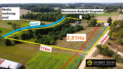 Dom z potencjałem na 2,81 ha z rzeką Nareśl - zapraszam dom Dudki