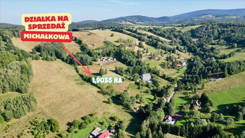 Działka 19 035 m² z pozwoleniem na budowę (Michałkowa) działka Michałkowa, Wiejska