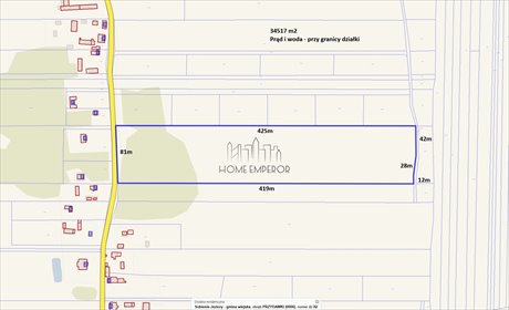 Sprzedam działkę 34 517 m² w Przydawkach z mediami działka Przydawki