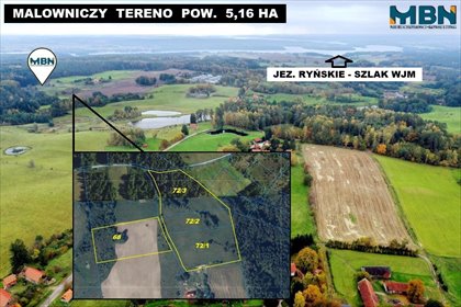 Malownicza działka rolna 5,16ha z rozlewiskami i lasem działka Wejdyki, Wejdyki