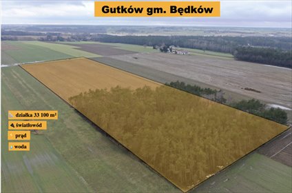działka na sprzedaż 33100m2 działka Gutków