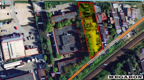 Działka inwestycyjna 3076 m² z nowoczesnym biurem - polecam! działka Częstochowa, Tysiąclecie