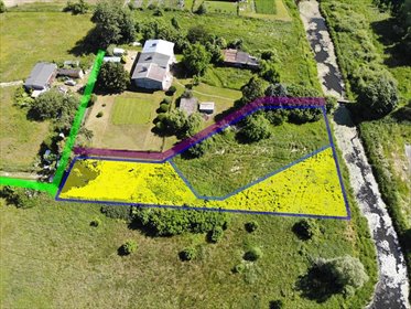Działka pod dom z widokiem na rzekę, 1377 m² działka Strzeżenice, Miętowa