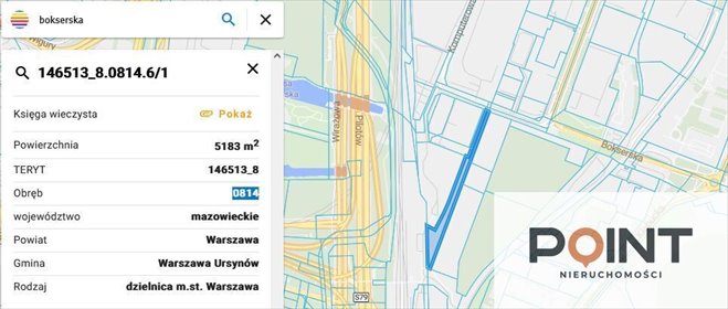 działka na sprzedaż 5183m2 działka Warszawa, Ursynów, Bokserska