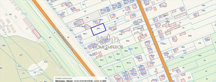Działka 694 m² pod zabudowę usługowo-mieszkaniową (Wawer) działka Warszawa, Wawer, Las, Wał Miedzeszyński