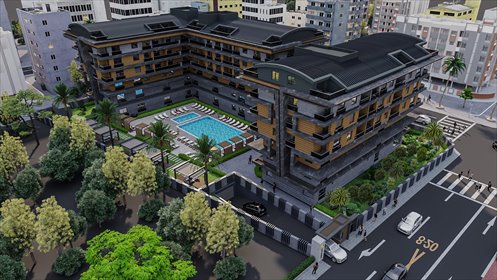 Nowoczesny apartament z basenem i widokiem na góry mieszkanie Antalya, Sarısu, Konyaaltı, Antalya