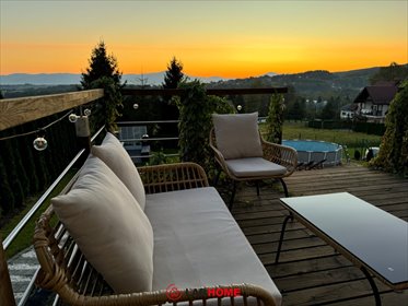 Dom z tarasem i widokiem na Beskid Śląski - polecam! dom Łękawica