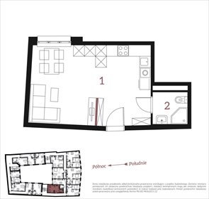 Apartament 31,5 m² w Krakowie (Stare Podgórze) z industrialnym klimatem mieszkanie Kraków, Stare Podgórze, Dąbrowskiego