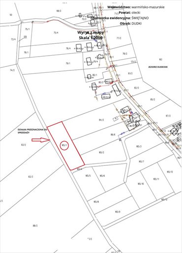 działka na sprzedaż 3751m2 działka Dudki
