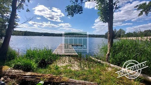 Na sprzedaż działka 2243 m² z linią brzegową jeziora i domkiem działka Dobroszów Mały