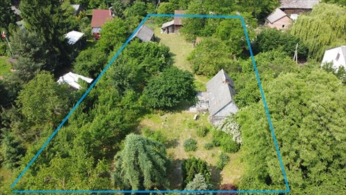 Urokliwe siedlisko 36 m² na dużej działce 2085 m² dom Kaliszany-Kolonia