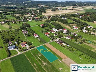 Działka budowlana z widokiem na park, media, 17 arów działka Korczyna, Zagórze