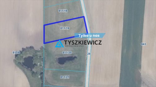 działka na sprzedaż 1640m2 działka Wysin