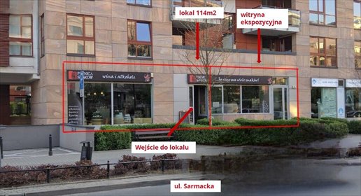 lokal użytkowy na sprzedaż 114m2 lokal użytkowy Warszawa, Wilanów, Sarmacka