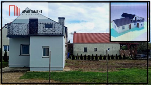 Dom rozbudowywany z tarasem i dużą działką 1829 m2 dom Barcin