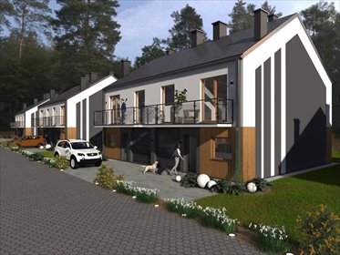 Nowoczesny dom bliźniak z garażem i ogrodem, 123 m² dom Głogów Małopolski, Partyzantów