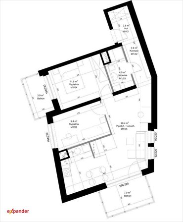 mieszkanie na sprzedaż 61m2 mieszkanie Poznań, Wyłom