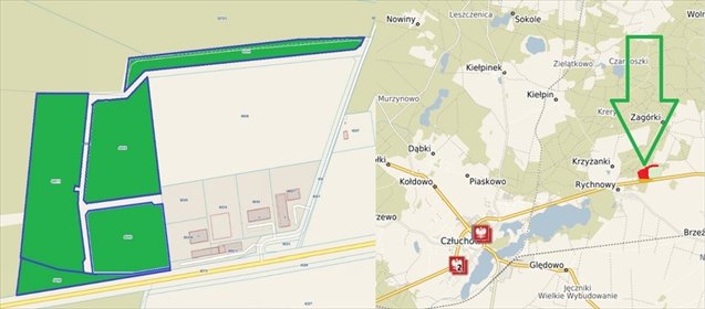 Działka rolna 124385 m² w Rychnowach - polecam! działka Rychnowy