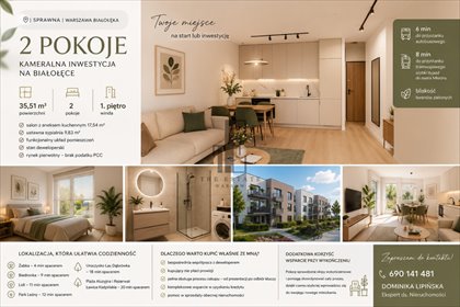 Funkcjonalne 2-pokojowe mieszkanie 35,51 m² w Warszawie - Białołęka mieszkanie Warszawa, Białołęka Nowodwory, Sprawna