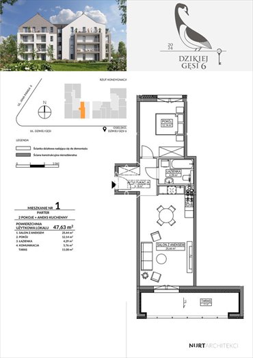 mieszkanie na sprzedaż 48m2 mieszkanie Osielsko, Dzikiej Gęsi
