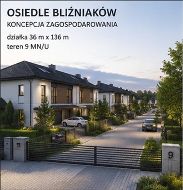 Inwestycyjna działka pod osiedle bliźniaków 4900 m² działka Puszcza Mariańska, Akacjowa
