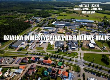 Działka inwestycyjna pod halę do 440 m² w Ełku działka Ełk, Zatorze, Podmiejska