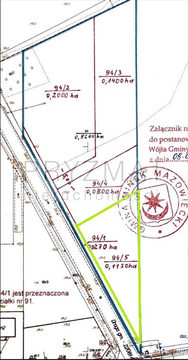 Sprzedam działkę 1130 m² pod zabudowę jednorodzinną i usługową działka Budy Barcząckie, Lotnicza