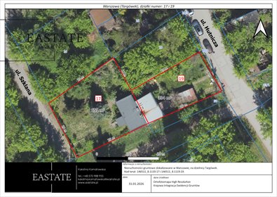 działka na sprzedaż 886m2 działka Warszawa, Targówek Fabryczny, Hutnicza
