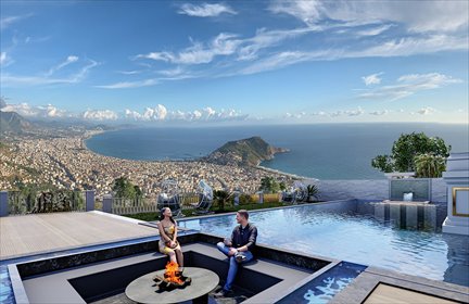 Ekskluzywne domy z basenem i panoramicznym widokiem na morze dom Tepe, Tepe, Alanya, Antalya