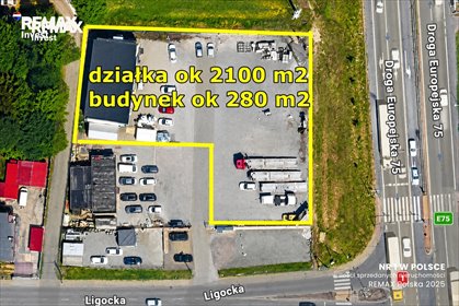 Lokal 280 m2 z dużym placem przy DK75 – idealny na biznes lokal użytkowy Czechowice-Dziedzice, Ligocka