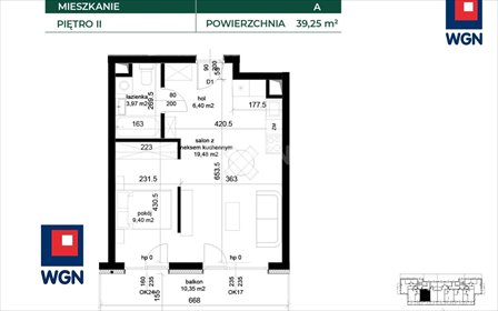 Polecam nowoczesne 2-pokojowe mieszkanie z balkonem w Łęcznej mieszkanie Łęczna, Bobrowniki, Wierzbowa