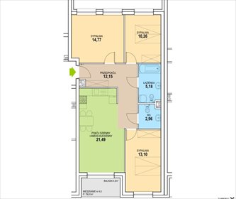 Polecam przestronne 4-pokojowe mieszkanie 80 m² z balkonem i komórką mieszkanie Zielona Góra, Śląskie, Osiedle Śląskie