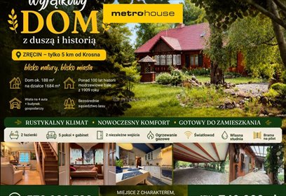 Urokliwy dom z historią 188 m2 - ogród i las w Zręcinie dom Zręcin