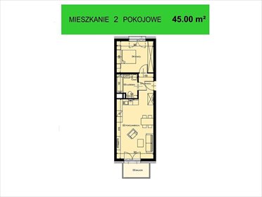 mieszkanie na sprzedaż 45m2 mieszkanie Rzeszów, Graniczna
