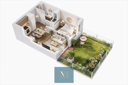 2-pokojowe mieszkanie z tarasem 40 m² w Wrocławiu - polecam! mieszkanie Wrocław, Rędzińska