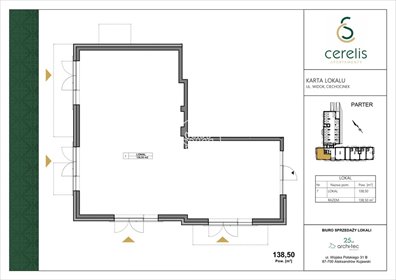 Lokal usługowy 138,5 m2 w prestiżowym kompleksie Cerelis lokal użytkowy Ciechocinek