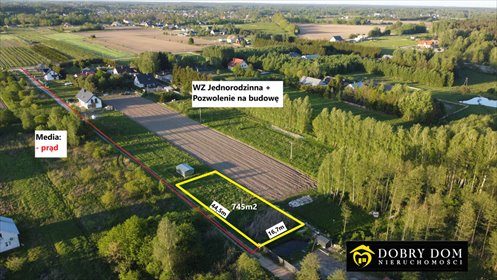 działka na sprzedaż 745m2 działka Kuriany