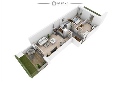 Do sprzedania przestronne mieszkanie 51,39 m² z dwoma ogródkami mieszkanie Lublin, Ponikwoda