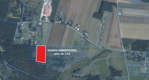 Sprzedam inwestycyjną działkę 19 935 m² z WZ na 18 domów działka Charzyno, Charzyno