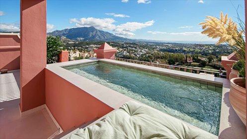 Penthouse z panoramicznym widokiem na morze w Benahavis polecam! mieszkanie Monte Halcones, Monte Halcones