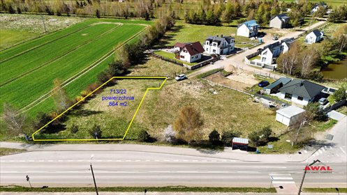 działka na sprzedaż 864m2 działka Mieroszyno, Złota