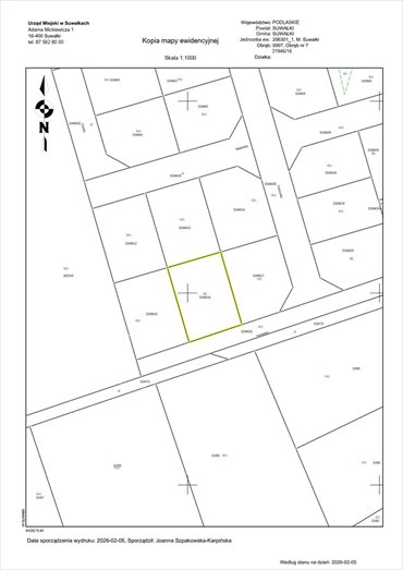 działka na sprzedaż 1159m2 działka Suwałki