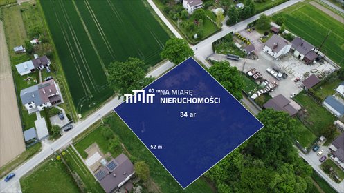 Przestronna działka 34 arów z warunkami zabudowy w Kraczkowej działka Kraczkowa