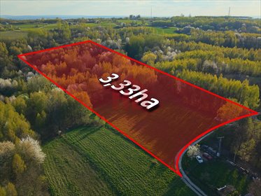 Działka 3,33 ha z lasem i możliwością zabudowy w Kraczkowej działka Kraczkowa