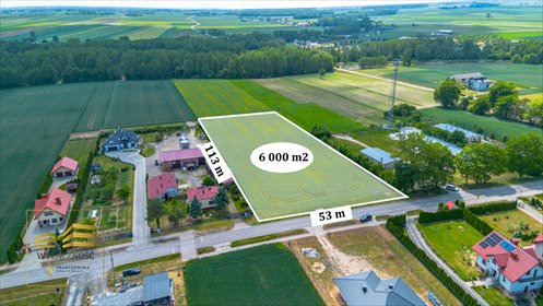 Sprzedam działkę inwestycyjną 6000 m² przy asfaltowej drodze działka Radawczyk-Kolonia Pierwsza